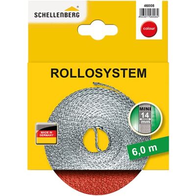 Schellenberg Fita de persiana de enrolar 14 mm, 6,0 m, vermelho Schellenberg Fita de persiana de enrolar 14 mm, 6,0 m, vermelho