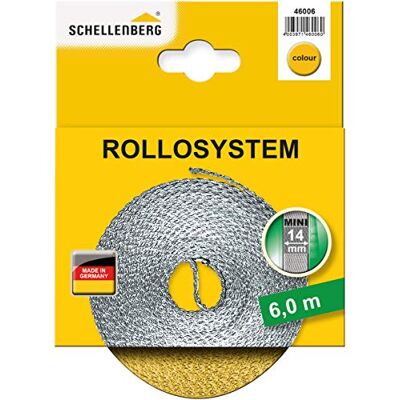 Schellenberg Fita de persiana de enrolar 14 mm, 6,0 m, amarelo, 14 mm x 6 m Schellenberg Fita de persiana de enrolar 14 mm, 6,0 m, amarelo, 14 mm x 6 m