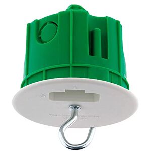 Zenitech Caixa DCL de ponto central Ø 65 mm para luminárias em paredes maciças inclui tampa às riscas Ø 80 mm e gancho metálico compatível com tomada ou tampa DCL verde Zenitech Caixa DCL de ponto central Ø 65 mm para luminárias em paredes maciças inclui tampa às riscas Ø 80 mm e gancho metálico compatível com tomada ou tampa DCL verde