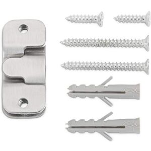 Sotech Conjunto de 10 ferragens de suspensão 19 x 44 x 5 mm aço inoxidável para quadros placas de cobertura gancho de imagem suporte de espelho suporte de moldura com material de fixação Sotech Conjunto de 10 ferragens de suspensão 19 x 44 x 5 mm aço inoxidável para quadros placas de cobertura gancho de imagem suporte de espelho suporte de moldura com material de fixação