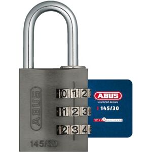 ABUS 145/30_TITANIO Cadeado alumínio combinação 30 mm 3 dígitos titânio ABUS 145/30_TITANIO Cadeado alumínio combinação 30 mm 3 dígitos titânio