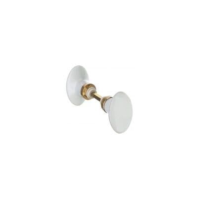 Home friendly Puxador duplo para porta, porcelana, cor branca Home friendly Puxador duplo para porta, porcelana, cor branca