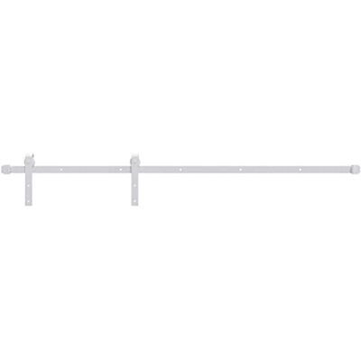 vidaXL Kit ferragens para portas de correr em aço branco 183 cm vidaXL Kit ferragens para portas de correr em aço branco 183 cm