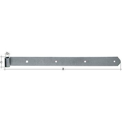 Alberts Pernio, em diferentes modelos, galvanizado a quente, Ø do pino de 16 mm, tamanho 1000 x 45 mm Alberts Pernio, em diferentes modelos, galvanizado a quente, Ø do pino de 16 mm, tamanho 1000 x 45 mm