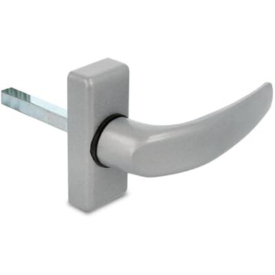 Amig Maçaneta de alumínio, modelo , medida: 121 x 72 mm, quadrado de 8 mm, ideal para portas de interior ou exterior, acabamento: Prata Amig Maçaneta de alumínio, modelo , medida: 121 x 72 mm, quadrado de 8 mm, ideal para portas de interior ou exterior, acabamento: Prata
