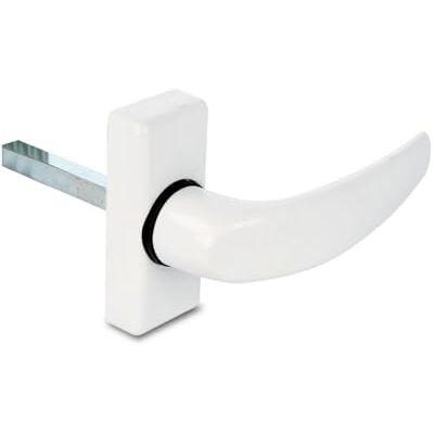 Amig Maçaneta de alumínio, modelo , medida: 121 x 72 mm, quadrado de 8 mm, ideal para portas de interior ou exterior, acabamento: Branco Amig Maçaneta de alumínio, modelo , medida: 121 x 72 mm, quadrado de 8 mm, ideal para portas de interior ou exterior, acabamento: Branco