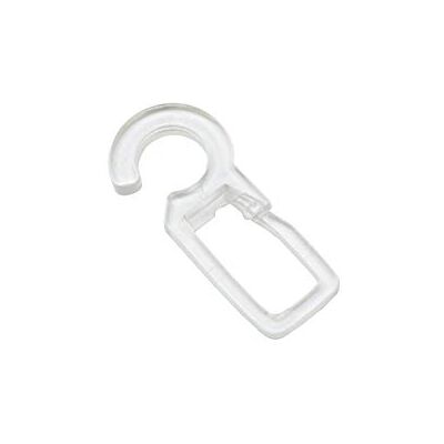 Gardinia Ganchos para anéis de cortinas, 10 peças, Ø ilhó 8 mm, plástico, transparente Gardinia Ganchos para anéis de cortinas, 10 peças, Ø ilhó 8 mm, plástico, transparente
