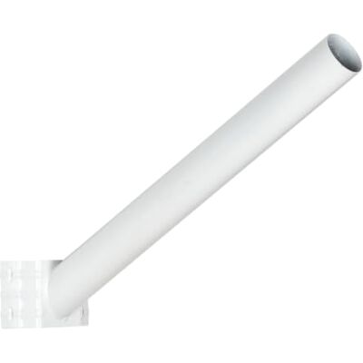 Jandei Suporte branco de aço resistente ao exterior, para poste ou parede, 45 centímetros de comprimento 4,7 centímetros diâmetro oco para a lâmpada. Parafusos incluídos para fixação à parede Jandei Suporte branco de aço resistente ao exterior, para poste ou parede, 45 centímetros de comprimento 4,7 centímetros diâmetro oco para a lâmpada. Parafusos incluídos para fixação à parede