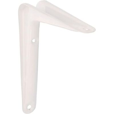 Amig Suporte para prateleiras de parede quadro em aço 150 x 125 mm cor branca, resistente até 35 kg, ângulo para prateleiras suporte para saias fácil de instalar Amig Suporte para prateleiras de parede quadro em aço 150 x 125 mm cor branca, resistente até 35 kg, ângulo para prateleiras suporte para saias fácil de instalar