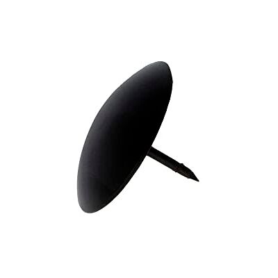 Amig Pacote de 4 pregos, decorativos para forja, Ø 40 mm, forma redonda, ideal para decoração de armários, mesas ou portas de estilo rústico aço preto Amig Pacote de 4 pregos, decorativos para forja, Ø 40 mm, forma redonda, ideal para decoração de armários, mesas ou portas de estilo rústico aço preto