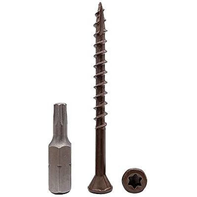 Marcopol Embalagem de 200 peças de acabamento anticorrosivo castanho 4,2 x 55 mm. Parafusos de madeira para terraço, parafusos de madeira, cabeça torx, tipo 17, cabeça escareada, parafuso exterior (200, 4,2 x 55 mm) Marcopol Embalagem de 200 peças de acabamento anticorrosivo castanho 4,2 x 55 mm. Parafusos de madeira para terraço, parafusos de madeira, cabeça torx, tipo 17, cabeça escareada, parafuso exterior (200, 4,2 x 55 mm)