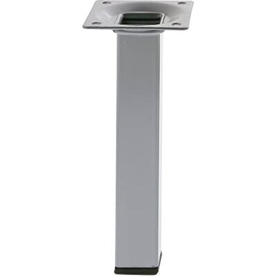 Amig Perna quadrada para móveis Mod. 3 25 x 25 x 700 mm com parafuso de regulação Aparafusável por 4 pontos Resiste até 15 kg/pata aço prateado Amig Perna quadrada para móveis Mod. 3 25 x 25 x 700 mm com parafuso de regulação Aparafusável por 4 pontos Resiste até 15 kg/pata aço prateado