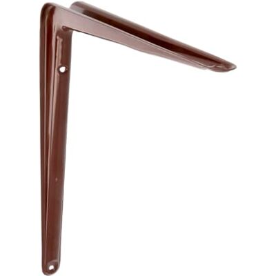 Amig Suporte para Prateleira de Parede Esquadro em Aço 300X250 mm Cor Castanha Resistente até 40 Kg Ângulo para Prateleiras Suporte para Prateleiras Fácil de Instalar Amig Suporte para Prateleira de Parede Esquadro em Aço 300X250 mm Cor Castanha Resistente até 40 Kg Ângulo para Prateleiras Suporte para Prateleiras Fácil de Instalar