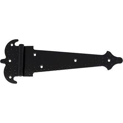 Amig Dobradiça reforçada de aço 554 estilo forjado decorativo para portas rústicas, instalação fácil inclui parafusos, preto, 200 x 2 mm, aço ligado Amig Dobradiça reforçada de aço 554 estilo forjado decorativo para portas rústicas, instalação fácil inclui parafusos, preto, 200 x 2 mm, aço ligado