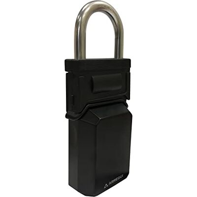 ARREGUI SEG021 Caixa forte para chaves de carro caixa de segurança para chaves com gancho cadeado com arco para exterior fechadura de combinação, guarda-chaves seguro resistente preto ARREGUI SEG021 Caixa forte para chaves de carro caixa de segurança para chaves com gancho cadeado com arco para exterior fechadura de combinação, guarda-chaves seguro resistente preto