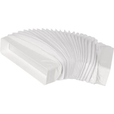 EUROPLAST Tubo flexível de 220 x 55 mm, conector para tubo retangular, canal plano Flex, PVC EUROPLAST Tubo flexível de 220 x 55 mm, conector para tubo retangular, canal plano Flex, PVC