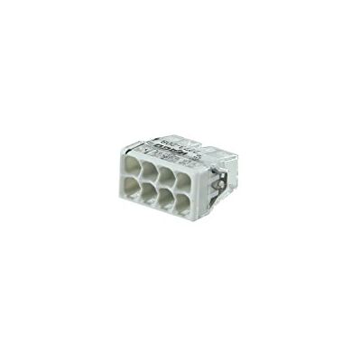 WAGO Série {2273} TRENKENCHU Unidades 8-LEITER-KLEMME 50 Bornes de conexión compactos para cables, carcasa transparente con tapa gris claro, conectores rápidos para instalación WAGO Série {2273} TRENKENCHU Unidades 8-LEITER-KLEMME 50 Bornes de conexión compactos para cables, carcasa transparente con tapa gris claro, conectores rápidos para instalación