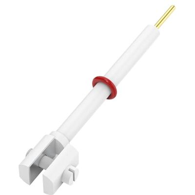 Labasics Suporte de elétrodo de titânio PTFE, pinça de elétrodo para células de eletrólise, clipe de fixação para amostra sólida com lâmina de titânio de alta pureza de 10 x 15 mm e corpo de PTFE Labasics Suporte de elétrodo de titânio PTFE, pinça de elétrodo para células de eletrólise, clipe de fixação para amostra sólida com lâmina de titânio de alta pureza de 10 x 15 mm e corpo de PTFE
