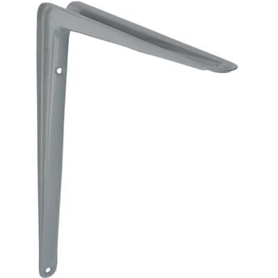 Amig Suporte para Estante de Parede Esquadro em Aço 250X200 mm Cor Cinza Metal Resistente até 35 Kg Ângulo para Prateleiras Suporte para Baldas Fácil de Instalar Amig Suporte para Estante de Parede Esquadro em Aço 250X200 mm Cor Cinza Metal Resistente até 35 Kg Ângulo para Prateleiras Suporte para Baldas Fácil de Instalar