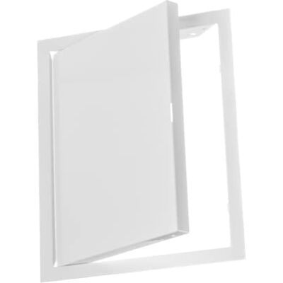 EUROPLAST Painel de acesso de metal de 200 x 250 mm, porta de inspeção de aço galvanizado, cor branca EUROPLAST Painel de acesso de metal de 200 x 250 mm, porta de inspeção de aço galvanizado, cor branca
