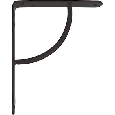 Amig Piaçaba para estantes de parede moldura metálica para prateleiras ângulo para prateleiras suporte para estantes aço cor preta Medida: 250 x 200 mm peso máximo. Recomendado: 90 kg Amig Piaçaba para estantes de parede moldura metálica para prateleiras ângulo para prateleiras suporte para estantes aço cor preta Medida: 250 x 200 mm peso máximo. Recomendado: 90 kg