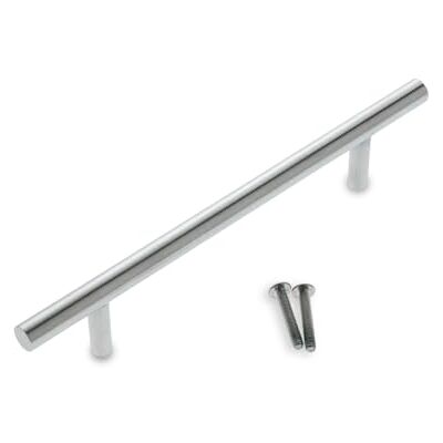 Amig Puxador para móveis, aço inoxidável 18/8, mate, 96 mm, resistente e durável, fácil de instalar, moderno e elegante Amig Puxador para móveis, aço inoxidável 18/8, mate, 96 mm, resistente e durável, fácil de instalar, moderno e elegante