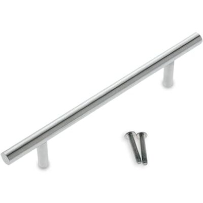 Amig Puxador para móveis, aço inoxidável 18/8, mate, 192 mm, resistente e durável, fácil de instalar, moderno e elegante Amig Puxador para móveis, aço inoxidável 18/8, mate, 192 mm, resistente e durável, fácil de instalar, moderno e elegante