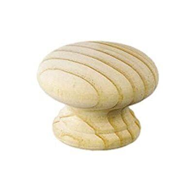 Merriway Pomo , feito de madeira de pinho sem laca, ideal para porta de armário ou gaveta, mede 60 mm (embalagem de 4) Merriway Pomo , feito de madeira de pinho sem laca, ideal para porta de armário ou gaveta, mede 60 mm (embalagem de 4)