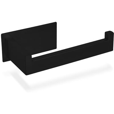 ECENCE Portarrollos Papel Higiénico Adhesivo Baño en Negro Aço inoxidável 304, incluindo material de montagem, suporte de papel higiénico ECENCE Portarrollos Papel Higiénico Adhesivo Baño en Negro Aço inoxidável 304, incluindo material de montagem, suporte de papel higiénico