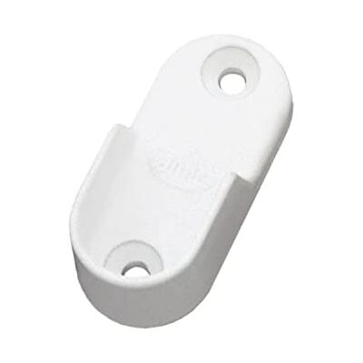 Amig Pacote de 2 suportes laterais ovais Zamak Cor: Branco Para colocar barras em interiores de armários ou móveis seguro e de fácil montagem Medidas: 30 x 15 x 45 mm Amig Pacote de 2 suportes laterais ovais Zamak Cor: Branco Para colocar barras em interiores de armários ou móveis seguro e de fácil montagem Medidas: 30 x 15 x 45 mm