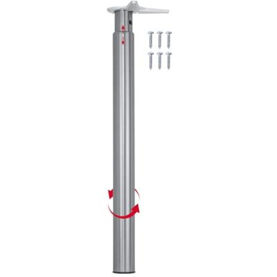 Gedotec Pied ajustável H1730 Chromé Poli pour mesa de Cuisine, Bureau, Salle à Manger Accessoire pour móveis design Hauteur de 700 à 880 mm, placa de montagem, 1 unidade Gedotec Pied ajustável H1730 Chromé Poli pour mesa de Cuisine, Bureau, Salle à Manger Accessoire pour móveis design Hauteur de 700 à 880 mm, placa de montagem, 1 unidade