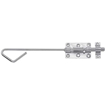 Alberts Ferrolho para caixas, porta-cadeados, com fecho fixado, galvanizado, passivo com camada grossa, alfinete de 100 x 60 mm, Ø do parafuso 16 x 400 mm Alberts Ferrolho para caixas, porta-cadeados, com fecho fixado, galvanizado, passivo com camada grossa, alfinete de 100 x 60 mm, Ø do parafuso 16 x 400 mm