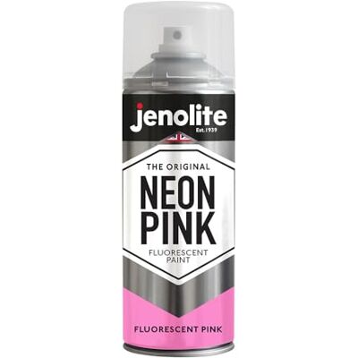 JENOLITE Pintura fluorescente em spray NEON PINK Pintura multisuperfície premium de alta visibilidade 400ml JENOLITE Pintura fluorescente em spray NEON PINK Pintura multisuperfície premium de alta visibilidade 400ml