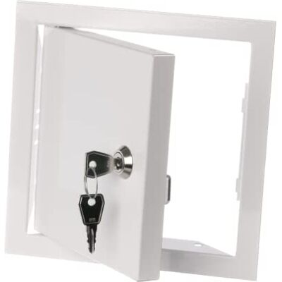 EUROPLAST 150 x 150 mm porta de inspeção com fechadura de chave- painel de acesso metálico armadilha para parede ou teto aço galvanizado branco EUROPLAST 150 x 150 mm porta de inspeção com fechadura de chave- painel de acesso metálico armadilha para parede ou teto aço galvanizado branco