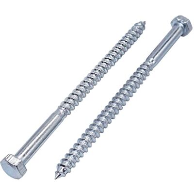 Marcopol Parafusos sextavados para madeira DIN 571, de aço galvanizado M6 x 90 mm, parafusos hexagonais, parafusos de atraso de cabeça hexagonal, parafusos de autocar (50, M6 x 90 mm) Marcopol Parafusos sextavados para madeira DIN 571, de aço galvanizado M6 x 90 mm, parafusos hexagonais, parafusos de atraso de cabeça hexagonal, parafusos de autocar (50, M6 x 90 mm)