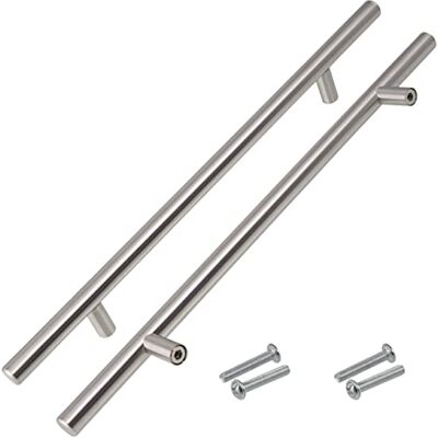 AERZETIX Conjunto de 2 puxadores para móvel distância entre eixos 192 mm porta armário armário gaveta decoração interior cozinha sala de estar montagem em metal acabamento prateado AERZETIX Conjunto de 2 puxadores para móvel distância entre eixos 192 mm porta armário armário gaveta decoração interior cozinha sala de estar montagem em metal acabamento prateado