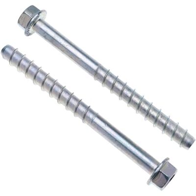 Keple M12 Parafuso de ancoragem para betão, parafuso autorroscante rosca grossa, cabeça hexagonal, aço galvanizado (14,3 mm x 100 mm) fixação metálica para tijolo, pedra e betão (10 unidades) Keple M12 Parafuso de ancoragem para betão, parafuso autorroscante rosca grossa, cabeça hexagonal, aço galvanizado (14,3 mm x 100 mm) fixação metálica para tijolo, pedra e betão (10 unidades)