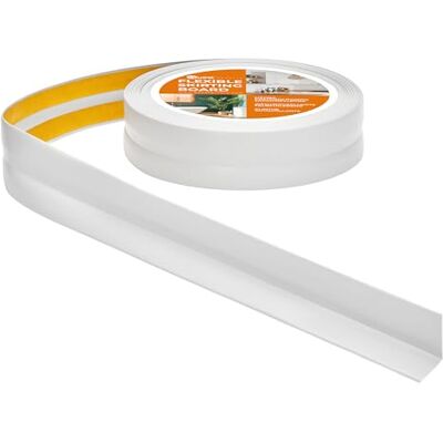 Garmin Rodapés flexível auto-adesivo, 30 mm x 30 mm, rodapé dobrável para cozinha, casa de banho, fita de vedação, perfil PVC, estanque, decorativo (cinzento-claro, 10 m) Garmin Rodapés flexível auto-adesivo, 30 mm x 30 mm, rodapé dobrável para cozinha, casa de banho, fita de vedação, perfil PVC, estanque, decorativo (cinzento-claro, 10 m)