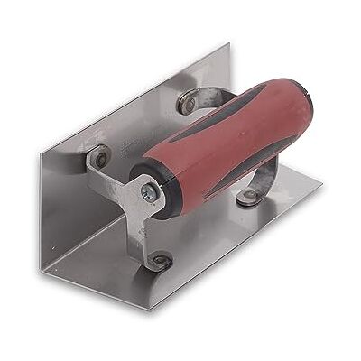 Marshalltown Plano de canto interno retangular, com pega Durasoft, de aço inoxidável, para estucadores e revogadores, dimensões da plana: 152 x 64 mm Marshalltown Plano de canto interno retangular, com pega Durasoft, de aço inoxidável, para estucadores e revogadores, dimensões da plana: 152 x 64 mm