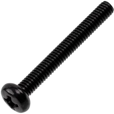AERZETIX Conjunto de 25 parafusos metálicos M2,5 x 20 mm com cabeça PH1 para montagem e fixação de elementos metálicos aço preto AERZETIX Conjunto de 25 parafusos metálicos M2,5 x 20 mm com cabeça PH1 para montagem e fixação de elementos metálicos aço preto