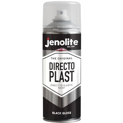 JENOLITE Directoplast Tinta spray brilhante PRETO 400ml Tinta spray multisuperfícies Para todo o tipo de plástico Não requer imprimação RAL 9005 JENOLITE Directoplast Tinta spray brilhante PRETO 400ml Tinta spray multisuperfícies Para todo o tipo de plástico Não requer imprimação RAL 9005