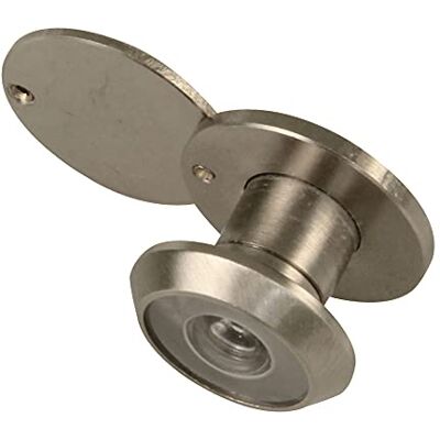 Amig Visual com lente super angular para portas interiores e exteriores, 4 14 de latão com acabamento em crómio mate, medidas diâmetro 14 mm, espessura da porta de 15 25 mm Amig Visual com lente super angular para portas interiores e exteriores, 4 14 de latão com acabamento em crómio mate, medidas diâmetro 14 mm, espessura da porta de 15 25 mm