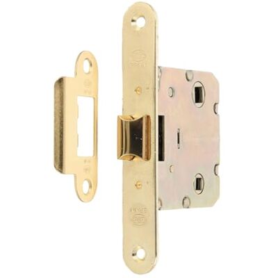 Amig Picador unificado para portas de madeira fechadura para porta interior fecho de embutir em aço latão entrada 50 mm Acabamento: Latão envernizado Amig Picador unificado para portas de madeira fechadura para porta interior fecho de embutir em aço latão entrada 50 mm Acabamento: Latão envernizado