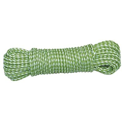 Amig Corda de plástico entrançada verde e branco Mod.20120 cordão multiusos de polipropileno para estendais de roupa, presilhas de lonas, jardinagem, agricultura ou pesca, medidas: Ø 4 mm x 10 m Amig Corda de plástico entrançada verde e branco Mod.20120 cordão multiusos de polipropileno para estendais de roupa, presilhas de lonas, jardinagem, agricultura ou pesca, medidas: Ø 4 mm x 10 m