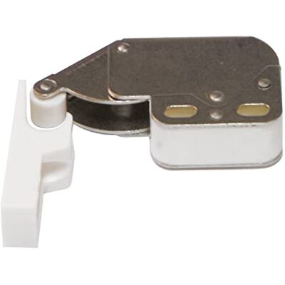 Amig Pacote de 2 golfinhos com mola Mod.30 de aço acabamento em branco fecho oculto para portas de armários e móveis de casa ou escritório. Medidas: 28 x 35 mm Parafusos de fixação estão Amig Pacote de 2 golfinhos com mola Mod.30 de aço acabamento em branco fecho oculto para portas de armários e móveis de casa ou escritório. Medidas: 28 x 35 mm Parafusos de fixação estão