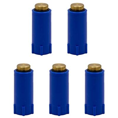 VARIOSAN Tampões de construção , 5 unidades, 1/2", azul, rosca de latão VARIOSAN Tampões de construção , 5 unidades, 1/2", azul, rosca de latão