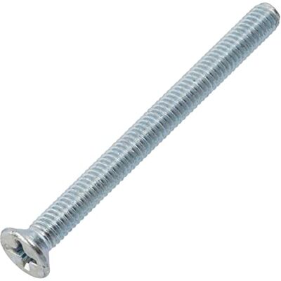 AERZETIX C59665 Conjunto de 50 parafusos de metal M4 x 45 mm com cabeça fresada PH2 DIN 965 em aço carbono dureza 4.8 acabamento galvanizado para fixação de parafusos e montagem de AERZETIX C59665 Conjunto de 50 parafusos de metal M4 x 45 mm com cabeça fresada PH2 DIN 965 em aço carbono dureza 4.8 acabamento galvanizado para fixação de parafusos e montagem de