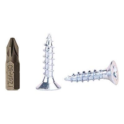 Marcopol Embalagem de 100 parafusos de aço banhado em zinco para madeira de 3,5 x 16 mm, parafusos de cabeça Pozi, fixadores, escareados, parafusos para aglomerado (100) Marcopol Embalagem de 100 parafusos de aço banhado em zinco para madeira de 3,5 x 16 mm, parafusos de cabeça Pozi, fixadores, escareados, parafusos para aglomerado (100)