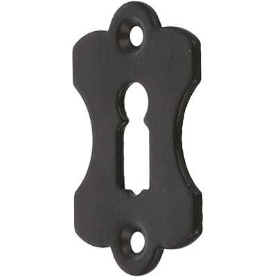 Amig Bocallave Vertical e lisa, 60 x 38 mm, com orifício para fechaduras de gorja, ideal para fixar em gavetas, armários, baús e portas de móveis aço preto Amig Bocallave Vertical e lisa, 60 x 38 mm, com orifício para fechaduras de gorja, ideal para fixar em gavetas, armários, baús e portas de móveis aço preto