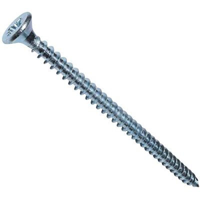 AERZETIX Conjunto de 100 Parafuso para madeira Ø 3,5 x 60 mm, aço galvanizado, metal cabeça fresada, impressão Cruciforme Pozidriv cor prata C44802 AERZETIX Conjunto de 100 Parafuso para madeira Ø 3,5 x 60 mm, aço galvanizado, metal cabeça fresada, impressão Cruciforme Pozidriv cor prata C44802